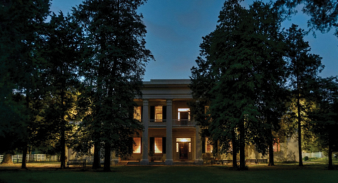 Andrew Jackson's Hermitage at night, Courtesy The Hermitage