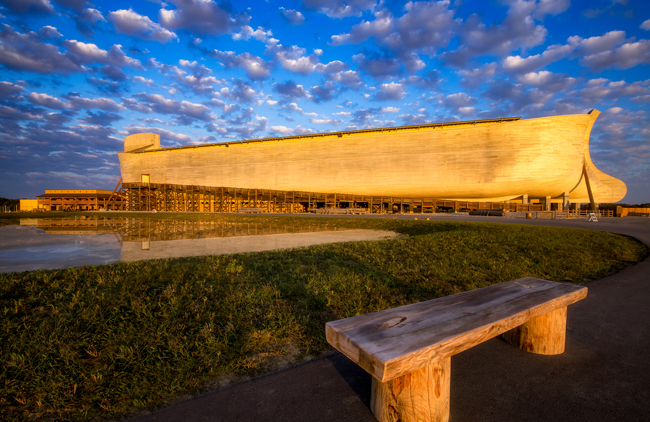 Ark Encounter is a full scale replica of Noah's Ark based on the dimensions provided in the Bible and the largest timber-frame building in the world.